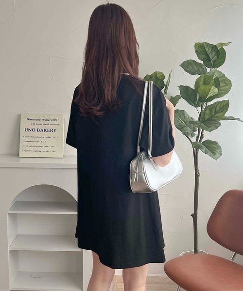 apres jour clair（アプレジュールクレア）の「【apres jour clair】オーバーサイズポロチュニック【ZOZOTOWN限定アイテム】（ワンピース・レディース・アイボリー/グレー/ブラック・X-LARGE/フリー）」の12枚目の写真