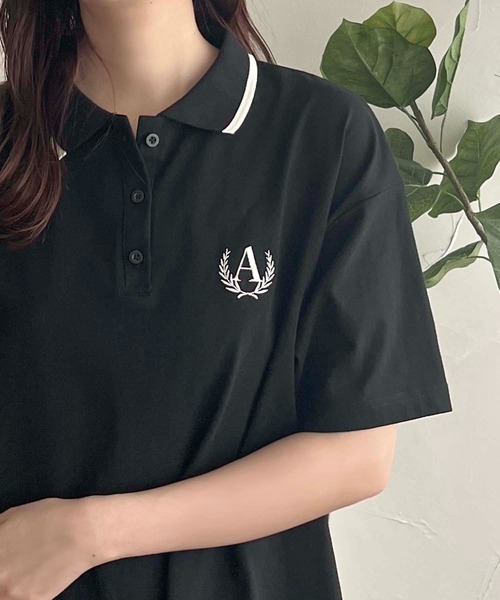 apres jour clair（アプレジュールクレア）の「【apres jour clair】オーバーサイズポロチュニック【ZOZOTOWN限定アイテム】（ワンピース・レディース・アイボリー/グレー/ブラック・X-LARGE/フリー）」の13枚目の写真
