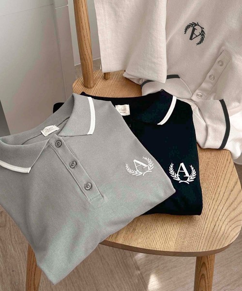 apres jour clair（アプレジュールクレア）の「【apres jour clair】オーバーサイズポロチュニック【ZOZOTOWN限定アイテム】（ワンピース・レディース・アイボリー/グレー/ブラック・X-LARGE/フリー）」の21枚目の写真