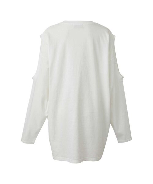 HYSTERIC GLAMOUR（ヒステリックグラマー）の「NAUGHTY GIRL オーバーサイズTシャツ（Tシャツ/カットソー・レディース・ブラック/カーキ/ホワイト・FREE）」の6枚目の写真