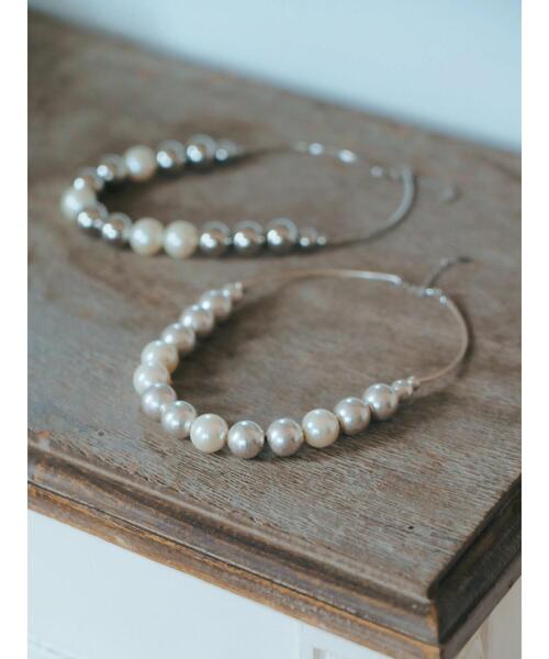 YECCA VECCA（イェッカヴェッカ）の「パールMIXメタルチャンキーネックレス（ネックレス・レディース・アンティークシルバー/シルバー・FREE）」の8枚目の写真