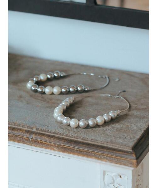 YECCA VECCA（イェッカヴェッカ）の「パールMIXメタルチャンキーネックレス（ネックレス・レディース・アンティークシルバー/シルバー・FREE）」の9枚目の写真