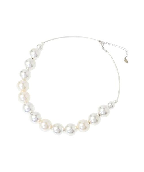 YECCA VECCA（イェッカヴェッカ）の「パールMIXメタルチャンキーネックレス（ネックレス・レディース・アンティークシルバー/シルバー・FREE）」の15枚目の写真