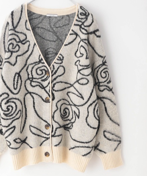 大きいサイズ46 エトロ ニットカーディガン　花柄　ペイズリー柄 ETRO - 美品 エトロ ETRO ニット カーディガン ロングスリーブ