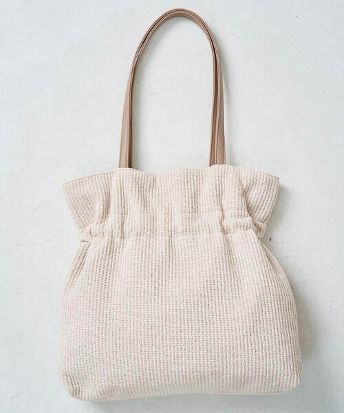 FREAK'S STORE（フリークスストア）の「限定展開　レザー ハンドル ラメ 巾着バッグ（トートバッグ・レディース・ナチュラル/グレー/ブラック・ONE SIZE）」の12枚目の写真