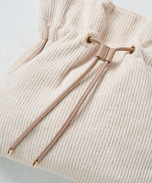 FREAK'S STORE（フリークスストア）の「限定展開　レザー ハンドル ラメ 巾着バッグ（トートバッグ・レディース・ナチュラル/グレー/ブラック・ONE SIZE）」の16枚目の写真