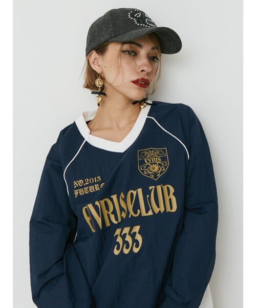EVRIS（エヴリス）の「ラインストーンロゴデニムキャップ（キャップ・レディース・ブラック・FREE）」の7枚目の写真