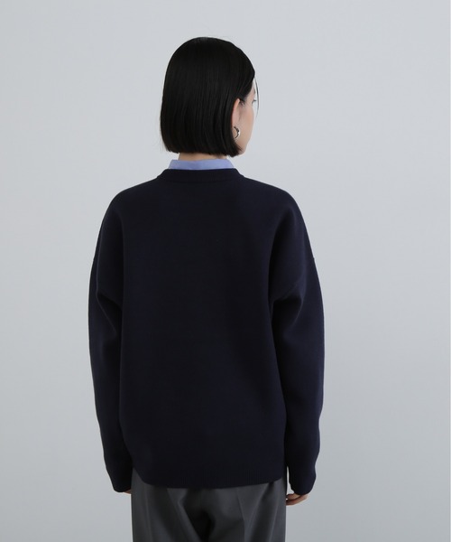 N.（N. Natural Beauty Basic）（エヌエヌナチュラルビューティーベーシック）の「◆ジャガードロゴニット（ニット/セーター・レディース・チャコールグレー/ベージュ/ネイビー・MEDIUM）」の16枚目の写真