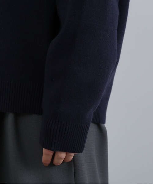 N.（N. Natural Beauty Basic）（エヌエヌナチュラルビューティーベーシック）の「◆ジャガードロゴニット（ニット/セーター・レディース・チャコールグレー/ベージュ/ネイビー・MEDIUM）」の19枚目の写真