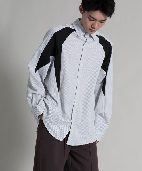 aimoha(アイモハ)の「【aimoha neo】 Dynamic Color Block Shirt(シャツ/ブラウス・メンズ・ブラック/ブルー・MEDIUM/LARGE/X-LARGE/XX-LARGE)」の10枚目の写真