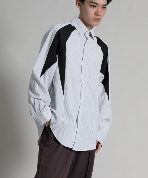 aimoha(アイモハ)の「【aimoha neo】 Dynamic Color Block Shirt(シャツ/ブラウス・メンズ・ブラック/ブルー・MEDIUM/LARGE/X-LARGE/XX-LARGE)」の11枚目の写真