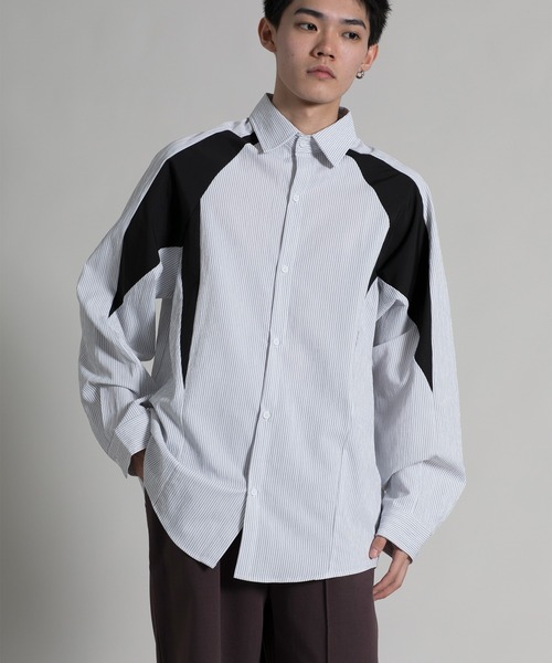 aimoha(アイモハ)の「【aimoha neo】 Dynamic Color Block Shirt(シャツ/ブラウス・メンズ・ブラック/ブルー・MEDIUM/LARGE/X-LARGE/XX-LARGE)」の12枚目の写真