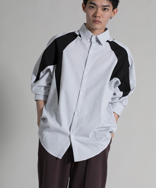 aimoha(アイモハ)の「【aimoha neo】 Dynamic Color Block Shirt(シャツ/ブラウス・メンズ・ブラック/ブルー・MEDIUM/LARGE/X-LARGE/XX-LARGE)」の13枚目の写真