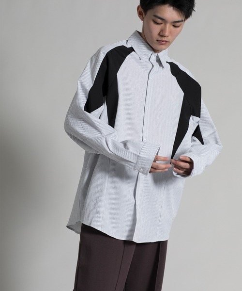 aimoha(アイモハ)の「【aimoha neo】 Dynamic Color Block Shirt(シャツ/ブラウス・メンズ・ブラック/ブルー・MEDIUM/LARGE/X-LARGE/XX-LARGE)」の14枚目の写真
