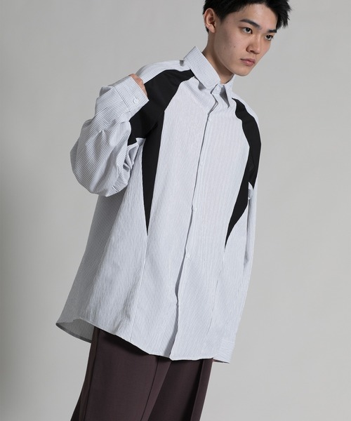 aimoha(アイモハ)の「【aimoha neo】 Dynamic Color Block Shirt(シャツ/ブラウス・メンズ・ブラック/ブルー・MEDIUM/LARGE/X-LARGE/XX-LARGE)」の15枚目の写真