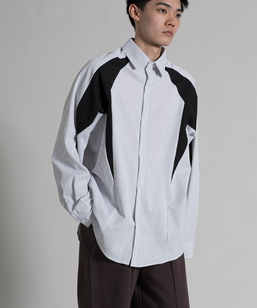 aimoha(アイモハ)の「【aimoha neo】 Dynamic Color Block Shirt(シャツ/ブラウス・メンズ・ブラック/ブルー・MEDIUM/LARGE/X-LARGE/XX-LARGE)」の16枚目の写真
