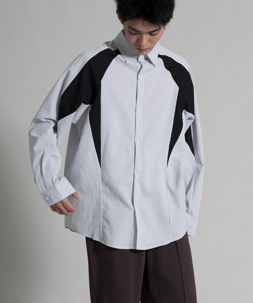 aimoha(アイモハ)の「【aimoha neo】 Dynamic Color Block Shirt(シャツ/ブラウス・メンズ・ブラック/ブルー・MEDIUM/LARGE/X-LARGE/XX-LARGE)」の17枚目の写真
