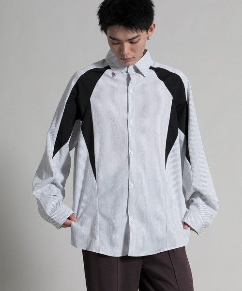 aimoha(アイモハ)の「【aimoha neo】 Dynamic Color Block Shirt(シャツ/ブラウス・メンズ・ブラック/ブルー・MEDIUM/LARGE/X-LARGE/XX-LARGE)」の18枚目の写真