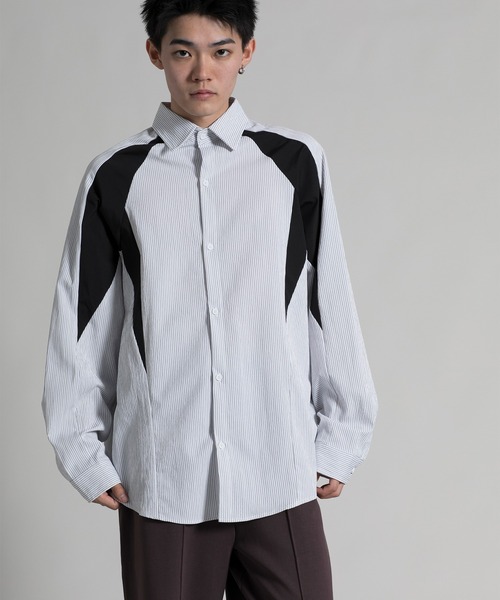 aimoha(アイモハ)の「【aimoha neo】 Dynamic Color Block Shirt(シャツ/ブラウス・メンズ・ブラック/ブルー・MEDIUM/LARGE/X-LARGE/XX-LARGE)」の19枚目の写真