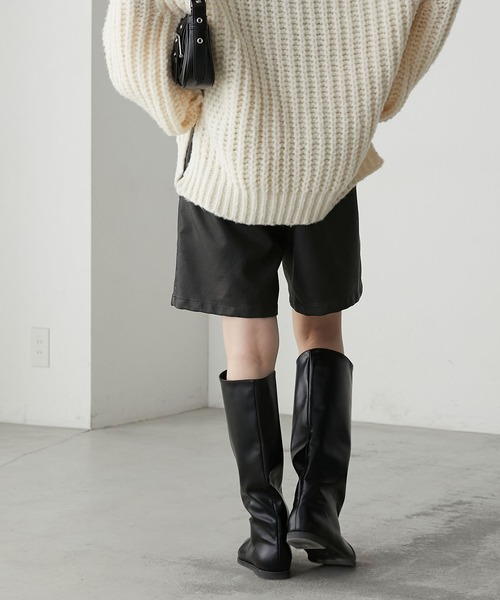 forksy.（フォルクシー）の「【forksy.】ストレートボリュームロングブーツ（ブーツ・レディース・ブラック/ブラウン・S/M/L/LL）」の10枚目の写真