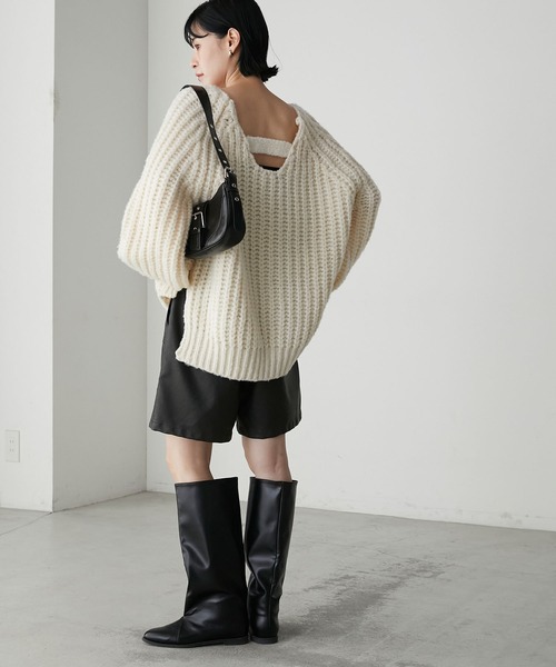 forksy.（フォルクシー）の「【forksy.】ストレートボリュームロングブーツ（ブーツ・レディース・ブラック/ブラウン・S/M/L/LL）」の13枚目の写真