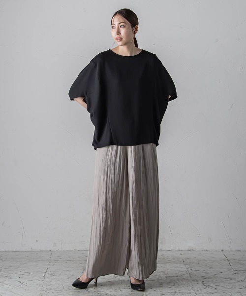 la.f…(ラエフ)の「梨地ドルマンブラウス≪洗濯機で洗える≫(シャツ/ブラウス・レディース・ブラック/ブルー/ホワイト・9号)」の16枚目の写真