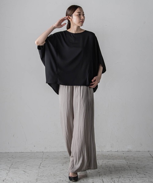 la.f…(ラエフ)の「梨地ドルマンブラウス≪洗濯機で洗える≫(シャツ/ブラウス・レディース・ブラック/ブルー/ホワイト・9号)」の17枚目の写真