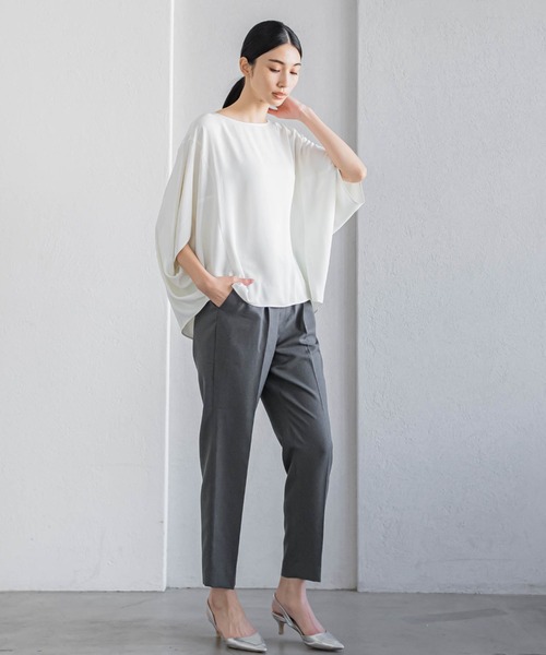 la.f…(ラエフ)の「梨地ドルマンブラウス≪洗濯機で洗える≫(シャツ/ブラウス・レディース・ブラック/ブルー/ホワイト・9号)」の12枚目の写真