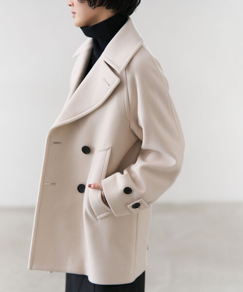 セール】Super140s 起毛メルトンPコート（ピーコート）｜VERMEIL