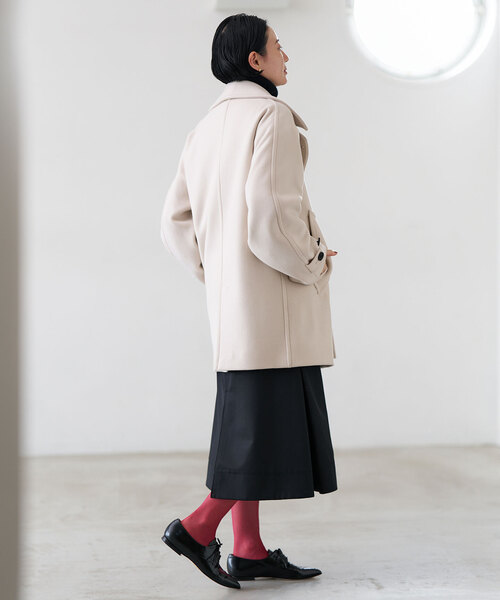 SHAREEF  変形メルトンピーコート Jackal 140sソフトメルトン Pコート （ピーコート）｜L size