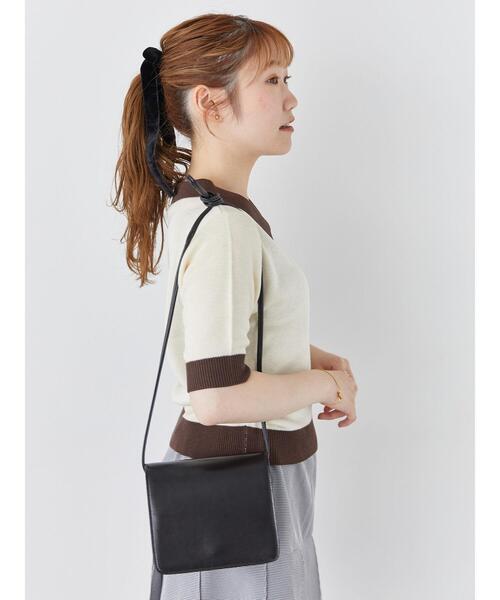 ehka sopo（エヘカソポ）の「バイカラーニットポロ（ニット/セーター・レディース・ダークオレンジ/グリーン/ブラック/キナリ・F）」の16枚目の写真