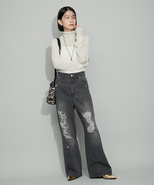 ADAM ET ROPÉ デニムワイドパンツ ADAM ET ROPE'｜【WEB限定】ワイド