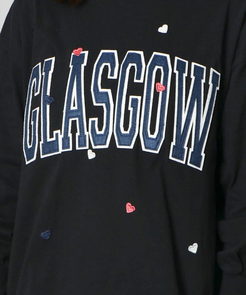 GORGE(ゴージ)の「《GLASGOWロゴ×ハート刺しゅう》レディース フェルト貼付け 長袖ロンT カジュアル 春秋冬(Tシャツ/カットソー・レディース・ブラック/オートミール/オフホワイト・F)」の13枚目の写真