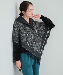 ◆【リバーシブル】柄アソート 衿ギャザーケープ