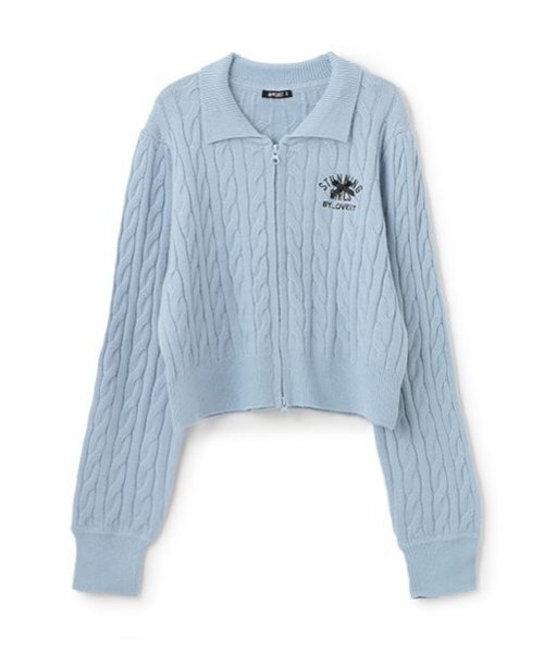 by LOVEiT（バイラビット）の「ダブルジップニットカーディガン