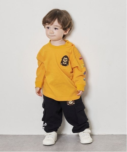 XLARGE KIDS（エクストララージキッズ）の「ファニーゴリラカーゴスウェットパンツ（その他パンツ・キッズ・カーキ/トップグレー/ブラック・130cm/120cm/110cm/100cm/90cm/80ｃｍ/140cm）」の4枚目の写真