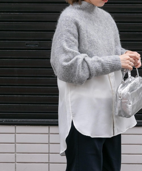 FORK&SPOON（フォークアンドスプーン）の「FORK&SPOON　ダブルクロスバンドカラーシャツ（シャツ/ブラウス・レディース・オフホワイト/ストライプ・1）」の11枚目の写真