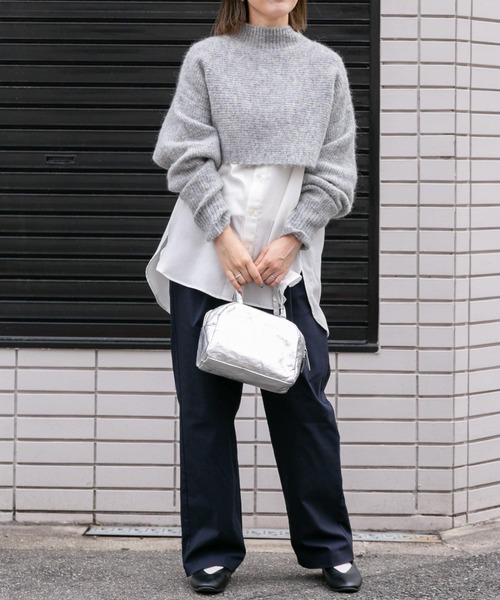 FORK&SPOON（フォークアンドスプーン）の「FORK&SPOON　ダブルクロスバンドカラーシャツ（シャツ/ブラウス・レディース・オフホワイト/ストライプ・1）」の12枚目の写真