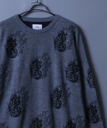 ANPAS(ApX)Jacquard Fabric Oversized Butterfly Knit/WK[h o^tC fUCjbg Xeb` _[Wjbg fB[X Y(jbg/Z[^[)