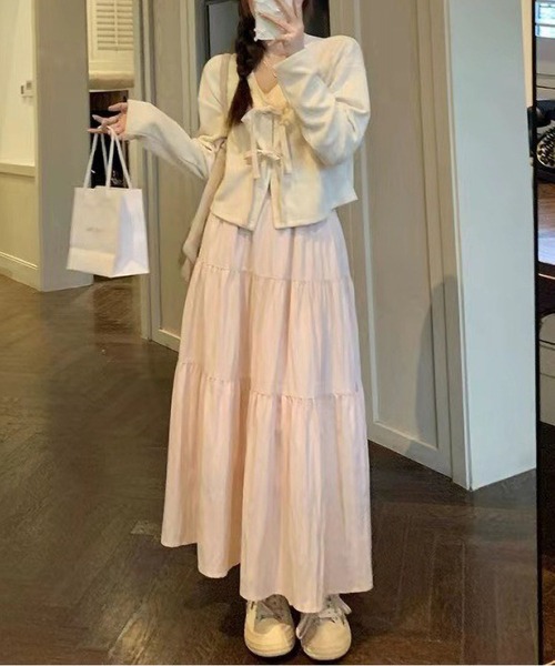 MAISON DE THERESE(メゾン ド テレーズ)の「リボンニットカーディガン(カーディガン/ボレロ・レディース・ブラック/アイボリー/グレー/グリーン/ピンク・FREE)」の22枚目の写真