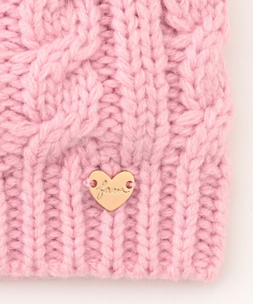 ANY（エニィ）の「ぽんぽんつきニット帽（ニットキャップ/ビーニー・キッズ・ライラック系/ピンク系・54/56）」の10枚目の写真