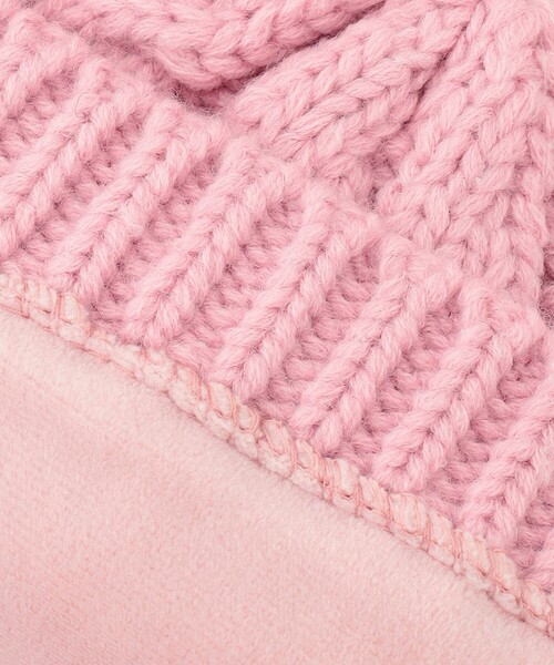 ANY（エニィ）の「ぽんぽんつきニット帽（ニットキャップ/ビーニー・キッズ・ライラック系/ピンク系・54/56）」の12枚目の写真