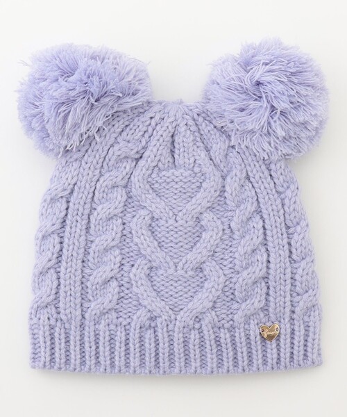 ANY（エニィ）の「ぽんぽんつきニット帽（ニットキャップ/ビーニー・キッズ・ライラック系/ピンク系・54/56）」の13枚目の写真