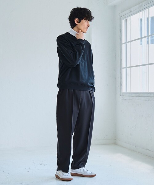 RONEL(ロネル)の「ポリバスケット2プリーツスラックス(スラックス・メンズ・ダークブラウン/ダークグレー/ネイビー/ブラック・M/L)」の10枚目の写真