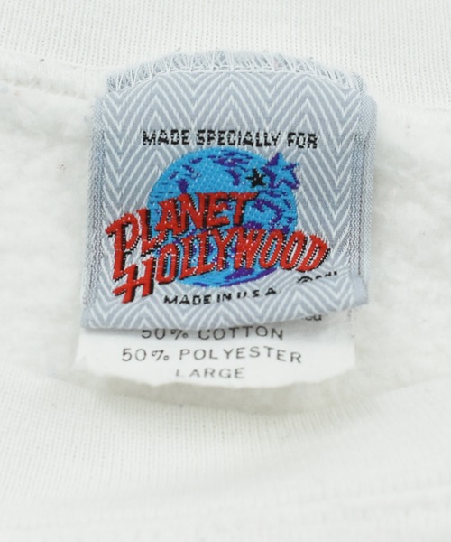 VINTAGE(ヴィンテージ)の「【ヴィンテージ古着】90's PLANETHOLLYWOOD 企業ロゴ スウェット(スウェット・メンズ・ホワイト・LARGE)」の4枚目の写真