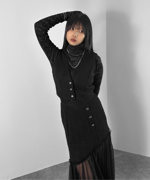 セール】【LVEU.】ラメリブハイネックニットトップス / トップス