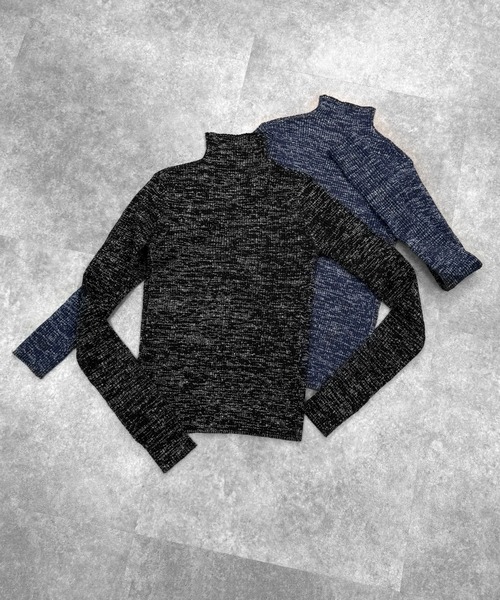 LVEU.(ラブユ.)の「【LVEU.】ラメリブハイネックニットトップス / トップス ニット リブ ラメ サムホール フィンガーホール ハイネック ブラック チャコール シルバー(ニット/セーター・レディース・ブラック/チャコールグレー/シルバー/ブラック系その他/ネイビー系・FREE)」の7枚目の写真