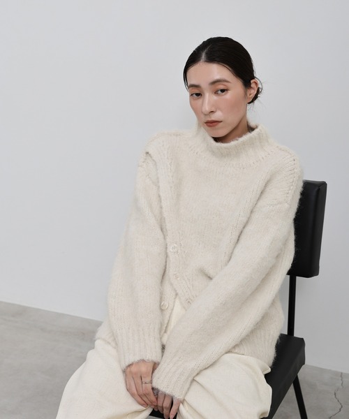 専用　　ネストローブウールブークレーモヘア2wayニット　美品 専用 ネストローブウールブークレーモヘア2wayニット 美品