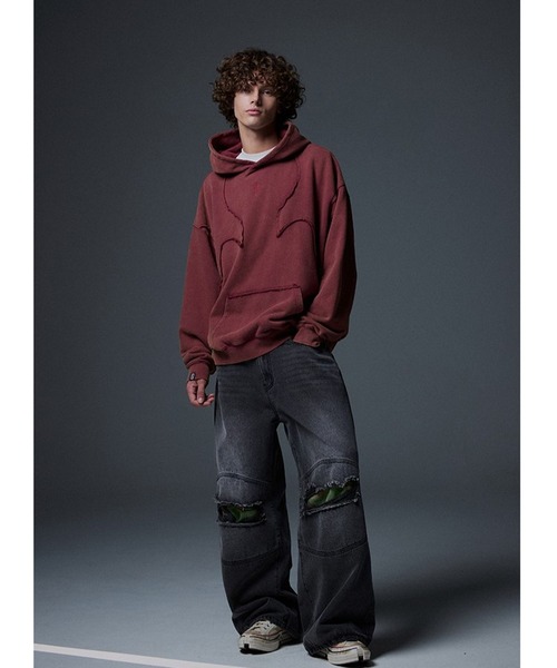 NOT4NERD（ノットフォーナード）の「【UNISEX】 NOT4NERD／4Symbolフード（ウラケ）（スウェット・レディース・ボルドー/ブラック・MEDIUM/LARGE/X-LARGE）」の6枚目の写真