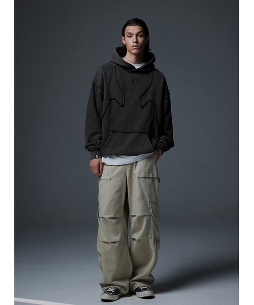 NOT4NERD（ノットフォーナード）の「【UNISEX】 NOT4NERD／4Symbolフード（ウラケ）（スウェット・レディース・ボルドー/ブラック・MEDIUM/LARGE/X-LARGE）」の3枚目の写真